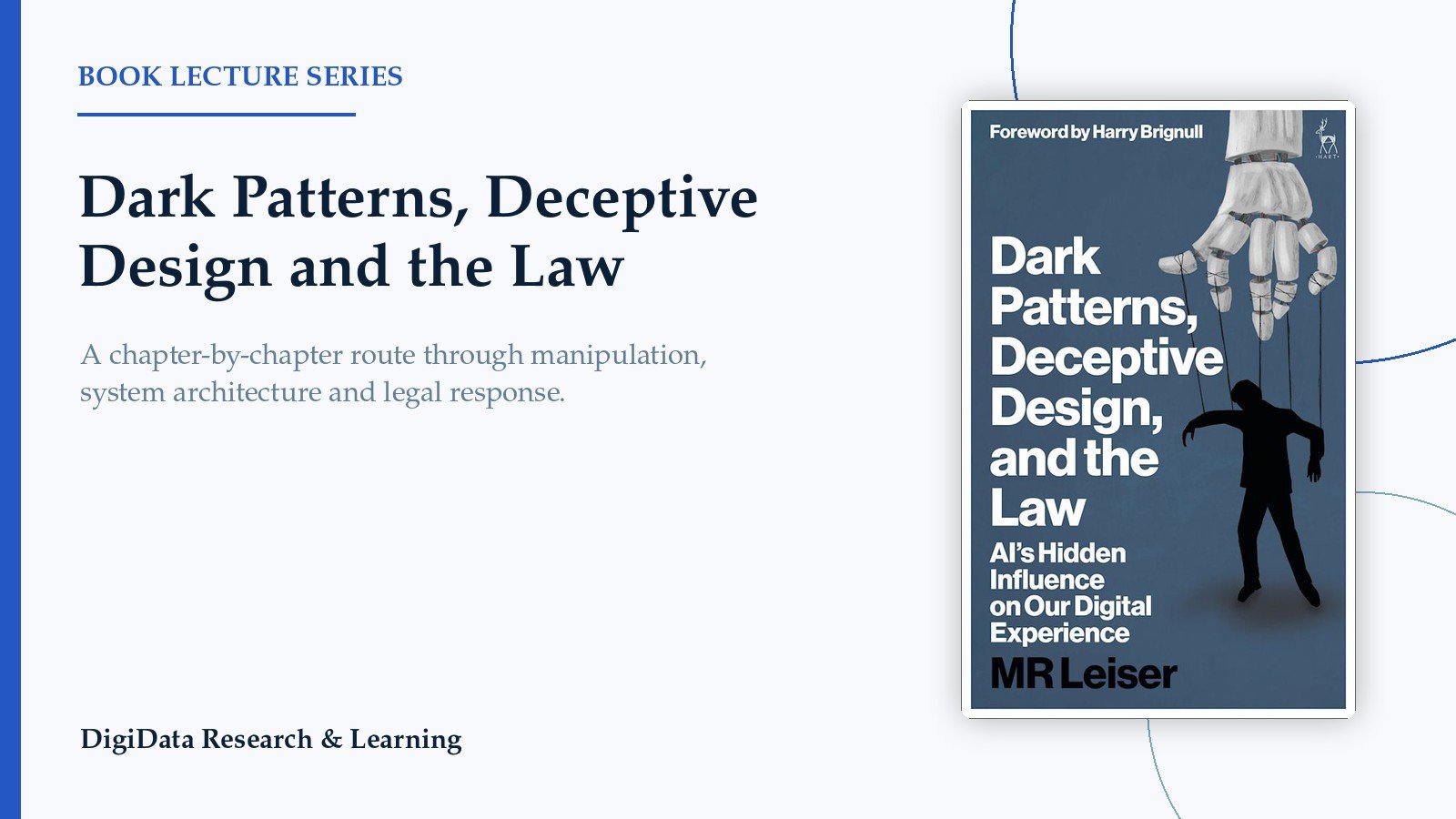 Dark Patterns, Deceptive Design and the Law lecture series preview