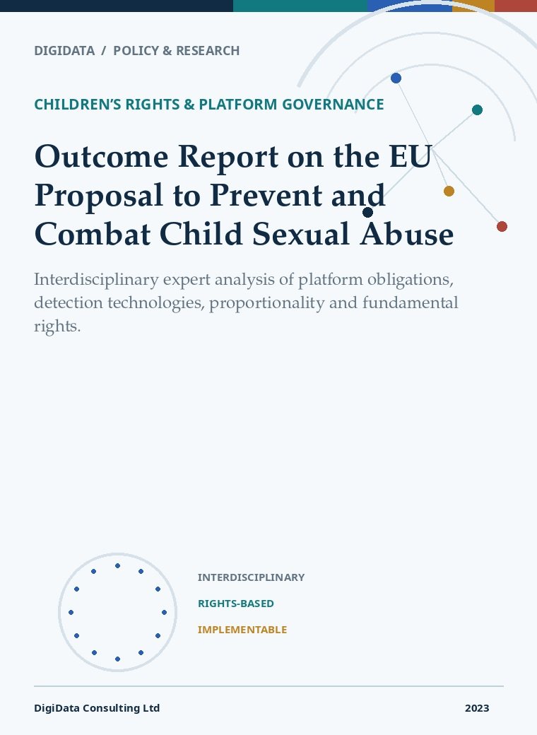 Cover for Outcome Report on the EU Proposal to Prevent and Combat Child Sexual Abuse