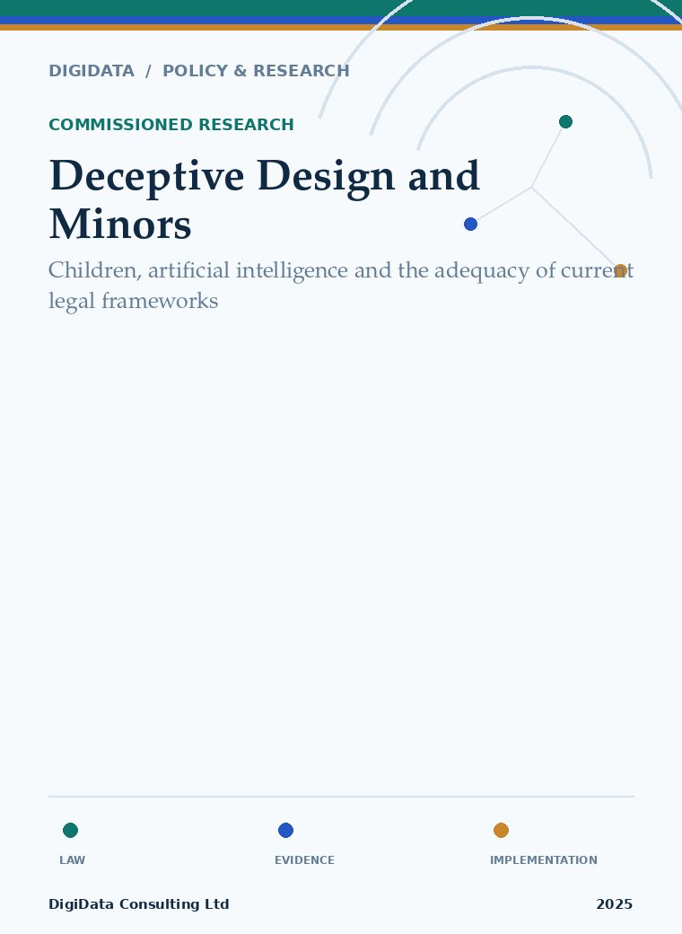 Cover for Analysis of Deceptive Design Techniques in Online Services Popular Among Children