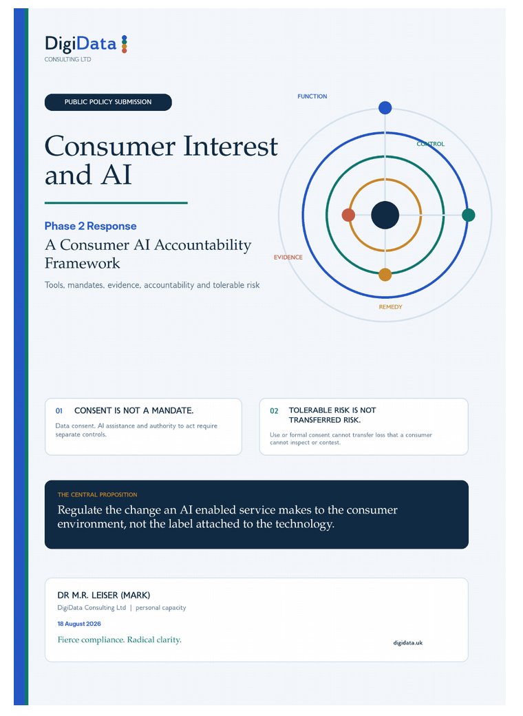Cover for Consumer Interest and AI, Phase 2 Response: A Consumer AI Accountability Framework