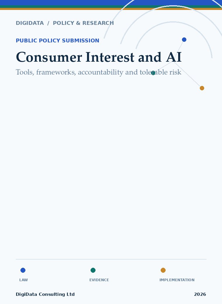 Cover for Consumer Interest and AI: Tools, Frameworks, Accountability and Tolerable Risk