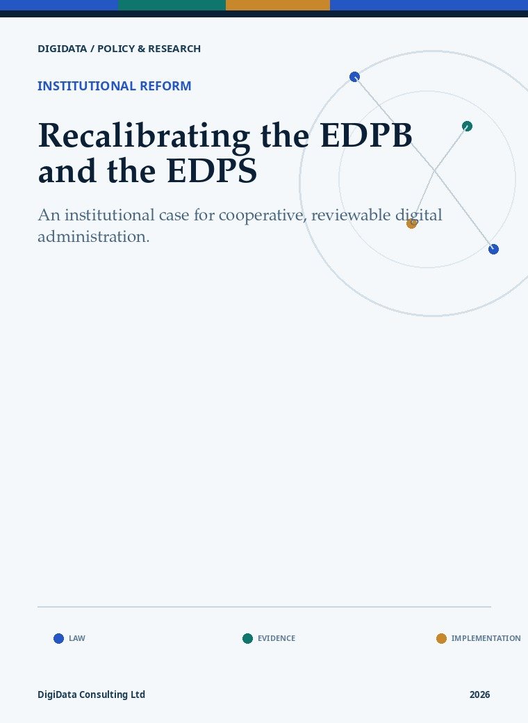 Cover for Recalibrating the EDPB and the EDPS Under a Duty to Cooperate